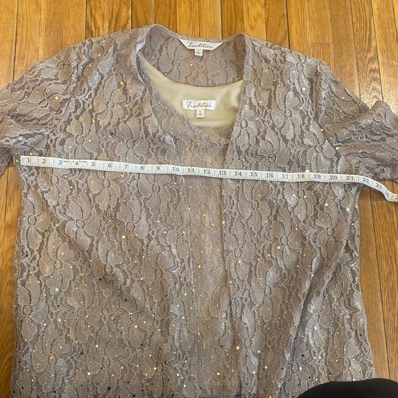 2‎ Piece Tank Lace Overlay With Lace Cardigan - Picture 15 of 16